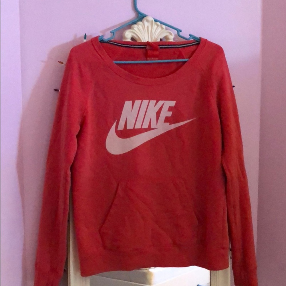 Coral Nike pullover sweater